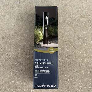 Hampton Bay Trinity Hill 100 Lumen Low Voltage Matte Black LED  Path Light